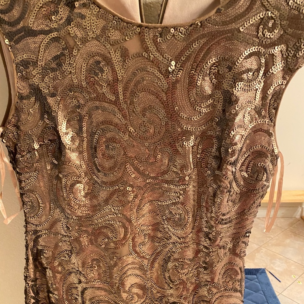 Gold sequence short Dress